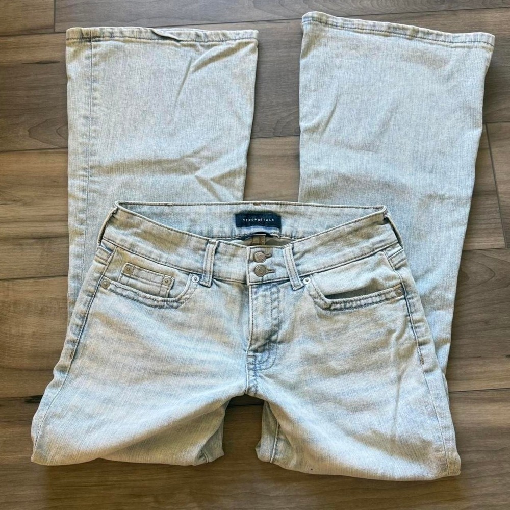 Y2K Aeropostale Flare Stretchy Jeans Low Rise Sz 8 Mall Core Bratz 2000s